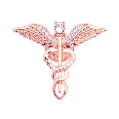 PRICES MAY VARY. ❤『MATERIAL & SIZE』❤ Alloy , Size:3.2*4.0cm/1.26*1.6In Weight:6g ❤『CADUCEUS & THE ROD OF ASCLEPIUS DESIGN』❤ The snake on the mace is a symbol of medicine and health. The mace and a pair of wings are symbols of peace ❤『NICKEL AND LEAD FREE』❤ These beautiful brooch contain absolutely no nickel or lead, making them safe for people with nickel and lead allergies. Add this great of brooch to your jewelry collection and have peace of mind every time you wear them. ❤『PERFECT GIFT』❤ Come Rod Of Asclepius, Nursing Badge, Medical Symbols, Gold Angel Wings, Nurse Doctor, Brooch Jewelry, Registered Nurse, Lapel Pin, Real Gold