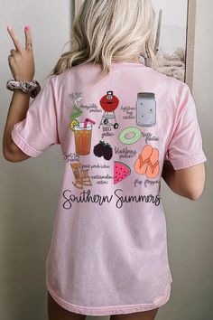 SOUTHERN SUMMER UNISEX SHORT SLEEVE,GRAPHIC TEE,GRAPHIC TSHIRTS,TSHIRTS,TEES100%COTTON,HEATHER(52%COTTON,48%POLY),ATH.HEATHER,BLACK HEATHER(90%COTTON,572%POLY)NICARAGUAMade In: Nicaragua Pink Cotton T-shirt For Summer, Pink Crew Neck Summer Shirt, Pink Crew Neck Shirt For Summer, Casual Crew Neck Summer Shirt, Casual Short Sleeve Tops For Warm Weather, Summer Short Sleeve T-shirt For Warm Weather, Cute Pink Top For Summer, Casual Pink Summer Tops, Cute Pink Summer Top