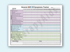 ADHD Symptoms and Medication Tracker by TherapyAids on Etsy Symptom Journal, Feelings List, Monthly Tracker, Medical Binder, Symptom Tracker, Medication Tracker, Weight Tracker, Following Directions, Mood Tracker