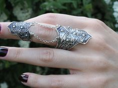 Armor Double Ring Full Finger Adjustable Ring Sterling Silver, Big Boho Bohemian Everyday Ethnic Steampunk Armenian Jewelry - Etsy Bohemian Style Festival Toe Ring, Bohemian Festival Toe Ring Jewelry, Bohemian Style Toe Ring For Festivals, Bohemian Toe Ring For Festivals, Bohemian Jewelry With Unique Adjustable Design, Bohemian Adjustable Jewelry With Unique Design, Adjustable Bohemian Jewelry With Unique Design, Nickel-free Toe Ring Jewelry For Festivals, Adjustable Metal Rings For Festival