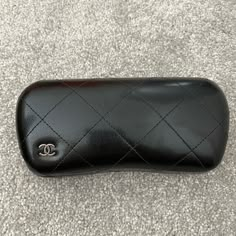 New And Authentic Chanel Glasses Case In Excellent Condition Chanel Glasses Case, Chanel Reading Glasses, Black Designer Rectangular Cases, Classic Black Rectangular Case, Modern Black Cases For Formal Occasions, Modern Black Case For Formal Occasions, Luxury Black Round Case, Trendy Black Rectangular Case, Chanel Glasses