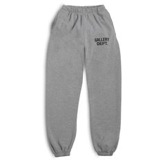 GD English Logo Sweat Pant – Gallery Dept - online English Logo, Gallery Dept, Fleece Sweatpants, Grey Sweatpants, Cotton Fleece, Casual Wardrobe, Modern Fit, Streetwear Fashion, Printed Cotton