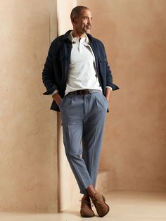 Relaxed Tapered Pant | Banana Republic Factory Tapered Cotton Bottoms For Workwear, Business Casual Tapered Bottoms With Relaxed Fit, Business Casual Bottoms With Relaxed Tapered Fit, Relaxed Fit Tapered Bottoms For Business Casual, Spring Business Casual Tapered Bottoms, Spring Tapered Business Casual Bottoms, Tapered Cotton Pants With Belt Loops, Tapered Bottoms With Welt Pockets, Tailored Casual Chinos For Fall