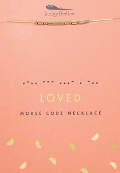 "Morse Code Jewelry represents a subtle, secret reminder that you are loved and adored. Delicate and stylish, this necklace can be worn from day to night on both causal and dressy looks. MORE ABOUT THE COLLECTION Morse code is a cipher communicated through sequences of dots and dashes or dits and dahs. These necklaces are nickel-free and have a comfortable 16\" cord chain. Beads are 14k gold dipped and swing freely on the cord allowing for your message to move as you do. These make a unique gift Morse Code Necklace, Coded Message, Message Necklace, Golden Beads, 3d Printing Pen, Morse Code Bracelet, Cushion Cut Ring, Coding For Kids, You Are Loved