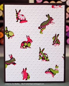 a close up of a card with animals on it