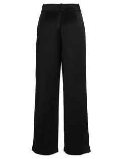 Viscose and wool blend pants with front pleats, hook-and-eye and button closure, pockets and a loose leg. Composition: 82% viscose 18% wool Elegant High-waisted Viscose Pants, Chic Formal Viscose Pants, Formal Viscose Trousers, Viscose Wide-leg Pants For Formal Occasions, Formal Viscose Wide-leg Pants, Viscose Evening Trousers, Evening Viscose Trousers, Elegant Viscose Bottoms For Workwear, Elegant Wide Leg Viscose Pants