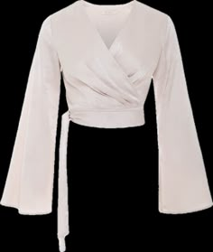 Elegant Spring Blouse With Tie Waist, Spring Formal Wrap Top, Elegant V-neck Crop Top For Fall, Chic Formal Crop Top For Spring, Elegant Wrap Top For Fall, Elegant Spring Formal Crop Top, Elegant Formal Crop Top For Spring, Elegant Blouse With Tie Waist For Brunch, Elegant Spring Wrap Top