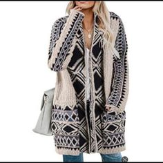 Nwt Lucky Brand Beige Tan And Navy Blue Aztec Tribal Pattern Open Longline Cardigan, Sz S/P. Brand New And Never Worn. Super Cute Pattern, Great Go-To Cozy Piece. Never Worn. Features: Machine Wash Measurements In Inches: Shoulder To Shoulder: 25 Armpit To Armpit: 22 Waist: 40 Hip: 40 Length: 30 Bohemian Winter Cardigan, Casual Beige Cardigan With Fair Isle Pattern, Casual Outerwear With Fair Isle Pattern, Casual Fair Isle Pattern Outerwear For Layering, Casual Beige Fair Isle Cardigan, Casual Fair Isle Outerwear For Layering, Bohemian Winter Cardigan With Pockets, Bohemian Cardigan For Cold Weather, Casual Fair Isle Sweater Coat