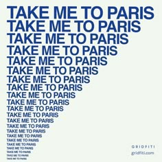 the words take me to paris written in different languages