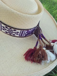 "Andean Peruvian hatbands are the perfect accessory for your hat and give it a beautiful and traditional look. Made by artisans in small communities in Cusco - Peru. Alpaca Wool Made in Peru Measurement approx: 34\" (26-inch woven band and 4-inch ties on each lateral side)  x 1.5\" inch. **Hat is NOT included in the sale. Please note that color variations and slight imperfections are natural in handmade items. Colors may appear different on each screen. Fast shipping ✈ !! Thank you for visiting Western Style Woven Hat For Festivals, Western Woven Hats For Festival, Western Woven Hat For Festivals, Country Style Woven Hats For Festivals, Bohemian Woven Hat For Rodeo, Western Style Woven Fedora For Festivals, Bohemian Woven Hat Bands For Rodeo, Bohemian Adjustable Woven Fedora, Adjustable Bohemian Woven Fedora