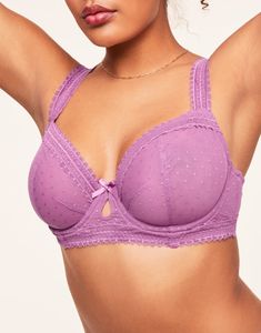 The Cassandra Dark Purple Plus may not be able to ask how your day was, but it seriously couldn't be more supportive. This unlined demi bra comes in a rich purple hue and features dot mesh cups, and scallop trim detail. Shop this set that comes complete with a choice of a matching hipster or bikini panty. (available in plus-sizes 38DD-46DDD.) Chic Bra, Scallop Trim, Rich Purple, Adore Me, Demi Bra, Detail Shop, Bra And Panty Sets, Purple Hues, Trim Detail