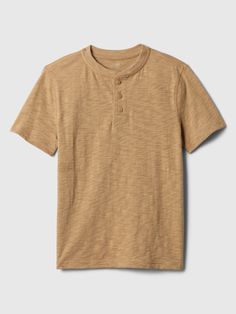 Kids Henley T-Shirt | Gap Factory Casual Henley With Button Closure And Crew Neck, Casual Henley With Button Closure, Relaxed Fit T-shirt With Button Closure And Henley Neckline, Relaxed Fit Henley T-shirt With Button Closure, Crew Neck T-shirt With Button Closure, Casual Henley With Buttons And Crew Neck, Relaxed Fit Henley T-shirt For Summer, Casual Henley T-shirt With Button Closure, Henley Neckline T-shirt With Relaxed Fit For Summer