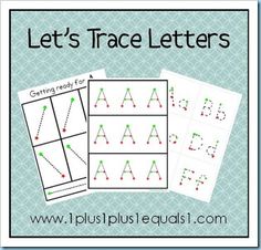 three letter matching worksheets with the words let's trace letters on them