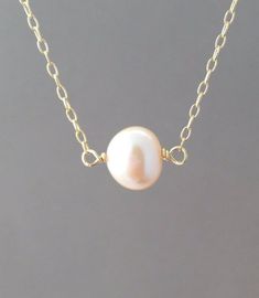 Pink Freshwater Pearl Necklace in both gold fill, rose gold, and sterling silver Everyday Rose Gold Pearl Chain Jewelry, Rose Gold Necklace With Pearl Pendant For Everyday, Everyday Rose Gold Necklace With Pearl Pendant, Minimalist Rose Gold Jewelry With Pearl Charm, Everyday Rose Gold Jewelry With Pearl Charm, Minimalist Rose Gold Pearl Chain Jewelry, Minimalist Single Strand Rose Gold Jewelry, Dainty Pink Gold Jewelry For Everyday, Minimalist Rose Gold Single Strand Jewelry