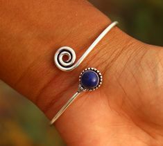 Silver Spiral Cuff Bracelet Gift, Silver Wire Wrapped Cuff Bracelet Gift, Adjustable Sterling Silver Round Bangle, Traditional Nickel-free Cuff Bracelet As Gift, Traditional Nickel-free Cuff Bracelet Gift, Adjustable Bohemian Sterling Silver Bracelet Gift, Elegant Sterling Silver Spiral Bracelet For Gift, Adjustable Bohemian Sterling Silver Bracelet For Gifts, Handmade Spiritual Sterling Silver Bracelets