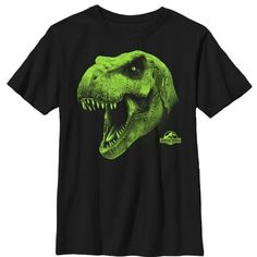 Prepare yourselves for the mighty force that is the Jurassic World T. Rex Roar Boys' T-Shirt! A Tyrannosaurus rex opens his mouth wide, exposing all his sharp teeth on the front of this durable youth tee, with the Jurassic World logo below. Size: L.  Color: Black.  Gender: male.  Age Group: kids.  Pattern: graphic. Jurassic World Logo, Jurassic World T Rex, Dinosaur Tshirt, World Logo, Jurassic World Dinosaurs, Sharp Teeth, Kids Pattern, Kids Clothes Boys, Tyrannosaurus Rex