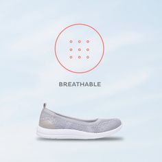 The Glitz is like a breath of fresh air for your feet. And during our Active All-Stars event, you can save $15 + get free shipping and returns on it and other select styles with code ACTIVE15SOC through March 19 #EasySpirit #shoes #footwear #fashion #comfortshoes #comfyshoes #comfortableshoes #flats Breathable Slip-on Walking Shoes For Light Exercise, Comfortable White Walking Shoes With Slip-resistance, Flat Walking Slip-ons With Removable Insole, White Non-slip Flat Walking Shoes, Gray Non-slip Slip-on Walking Shoes, Footwear Fashion, Easy Spirit, A Breath Of Fresh Air, March 19