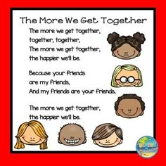 the more we get together poster with different types of people on it, including two girls and