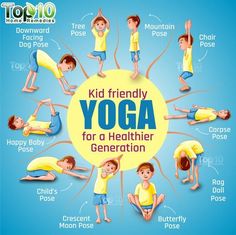 kids are doing yoga in the middle of a circle with words above them that read,'kid friendly yoga for a healthier generation '