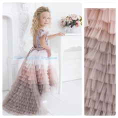 For more dresses for girls https://www.etsy.com/shop/ANGELOVEStore?ref=simple-shop-header-name&listing_id=691016892&section_id=26379200 Dress for princess girls daughters with a train ruffles tulle skirt Dress for the princess with a train. The top is decorated with . The pink base beautifully accentuate the black pattern. The skirt is embroidered with frills of three colors: pink, powdery and black. The image of your daughter will be gorgeous, bright and memorable. Shine with Family look by Ang Dress For Princess, Layered Dresses, Ball Outfit, Tulle Skirt Dress, Long Flower Girl Dresses, Flower Girls Dress, Family Look, Dresses For Kids, Princess Girl