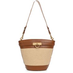 The timeless and trend-setting design of the Madison Bucket Bag is a must-have. It can be worn by its adjustable, removable shoulder strap or elegantly draped over your shoulder with an alternative woven strap. With its spacious interior, it's a wardrobe staple for your everyday adventures. Parisa Wang, Everyday Adventures, The Madison, Woven Raffia, Beautiful Summer, Wide Straps, Fun Bags, Grease, Full Grain Leather