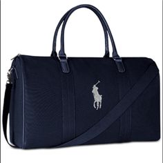 Polo By Ralph Lauren Travel Bag Blue Color Approximate Dimensions: 20”Wide X12”Tall X8”Deep 8” Straps Ralph Lauren Travel Bag, Green Canvas Bag, Ralph Lauren Bag, Black Duffle Bag, Traveling Bag, Nylon Travel Bag, Green Tote Bag, Suitcase Bag, Ralph Lauren Bags