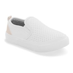 Give them style and comfort with every step wearing these Carter's Penny Toddler Casual Slip On Shoes.Click this FOOTWEAR GUIDE to find the perfect fit and more! DETAILS Polyurethane upper Polyester lining TPR midsole TPR outsole Round toe Slip-on 0.5-in. heel height Spot clean Imported /* desktop styles */ #aboutTheBrandTabContent h2 { font: 1.25em 'Gotham 7r', Helvetica, Arial, sans-serif; color: #3e3935; padding-top: .75em; } #aboutTheBrandTabContent p { font: .88em/1.62 'Gotham 5r', Helvetic White Synthetic Slip-ons With Perforated Toe Box, White Synthetic Closed Toe Slip-ons, White Slip-ons With Perforated Toe Box, White Non-slip Slip-ons With Round Toe, White Slip-resistant Slip-on Sneakers, White Slip-on Slip-resistant Sneakers, White Synthetic Slip-ons With Round Toe, White Synthetic Round Toe Slip-ons, Non-slip Synthetic Slip-on Sneakers With Round Toe