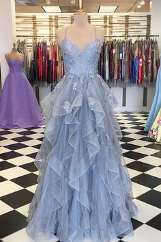 Elegant Gray Tulle Evening Dress, Gray Prom Evening Dress With Sweep Train, Gray Sweep Train Prom Evening Dress, Gray Sweep Train Evening Dress For Prom, Gray Evening Dress With Sweep Train For Prom, Gray Prom Evening Dress For Prom Season, Gray Evening Dress For Prom, Gray Floor-length Prom Evening Dress, Gray Evening Dress For Prom Season