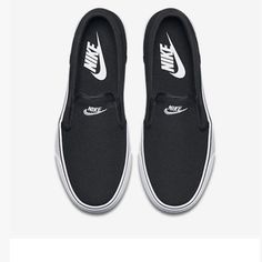 Nib Nike Toki Slip On Canvas Sneakers. Size 6 But Runs A Bit Large. Would Fit 6 1/2 Best I Believe. Black With White Stitching. I Sip Quickly And I'm Open To All Offers. Comfortable Slip-on Skate Shoes For Streetwear, Casual Black Slip-ons With Contrast Sole, Nike Sporty Slip-on Sneakers With Rubber Sole, Streetwear Sneakers With Contrast Sole And Slip-on Design, Black Synthetic Sporty Slip-ons, Black Sporty Slip-ons With Cushioned Footbed, Nike Slip-on Sneakers For Streetwear, Nike Slip-on Sneakers With Rubber Sole, Urban Slip-on Skate Shoes For Sports