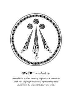 an image with the words awen in it