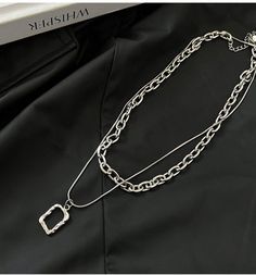 Type: AccessoriesGender: MaleMaterial: SteelNecklace length: 45cm ( 17.7 inches )Extension chain: 5cm( 2.0 inches ) Alloy Pendant Chain Necklace With Silver Chain, Alloy Pendant Necklace With Silver Chain, Silver Chain Pendant Necklace In Alloy, Trendy Metal Pendant Chain Necklace, Trendy Metal Necklaces With Silver Chain, Trendy Metal Necklace With Silver Chain, Trendy Silver Snake Chain Jewelry, Silver Double Chain Layered Alloy Necklace, Silver Layered Alloy Necklace With Double Chain