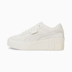 Cali Wedge Tonal Women's Sneakers | PUMA Puma Cali Wedge, Puma Cali Sneakers, Wedge Tennis Shoes, Wedge Trainers, West Coast Fashion, Puma Cat, Puma Logo, High Wedges, Sneakers Puma