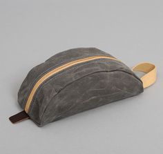 ARCHIVAL CLOTHING: Waxed Dopp Kit, Gray Just For Men, Sling Backpack, Men's Clothing, Duffle Bag