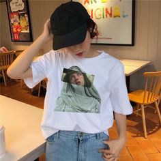 grunge+aesthetic+t+shirt+2019+women+female+korean+girl+tshirt+tee+shirts+top+90s+Casual+Graphic+O-Neck+Summer+Tumblr+Grunge Harajuku 90s, Summer Tumblr, Tumblr Grunge, 90s Casual, Aesthetic T Shirts, 90s Streetwear, Top Funny, Grunge Aesthetic, Shirts & Tops