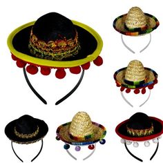 Specifications: A mini Mexican hat is decorated with colorful tassel balls, full of festival joys. Made of premium material, durable and comfortable to wear. Perfect for a costume party or just for fun, Halloween headpiece, Day of the Dead, etc. Type: Hair Loop Material: Felt Gender: Women's Features: Mini Hat Decorated, Durable, Cosplay Headband Hairband Diameter: 12cm/4.72" (Approx.) Hat Diameter: 15cm/5.91" (Approx.) Notes: Due to the light and screen setting difference, the item's color may 40th Fiesta Birthday Party, Fiesta Birthday Party Ideas, Mexican Centerpiece, Hoco Spirit Week, 40th Fiesta, Final Flamingle, Three Esta, Mexican Sombrero Hat, Neighborhood Activities