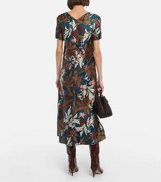 'S Max Mara - Paolo floral silk midi dress | Mytheresa Multicolor Silk V-neck Midi Dress, Floral Print Short Sleeve Midi Dress In Viscose, Short Sleeve Viscose Midi Dress With Floral Print, Viscose Midi-length Silk Dress With Bias Cut, Knee-length Floral Midi Dress In Rayon, Viscose Silk Midi Dress With Bias Cut, Viscose Silk Dress With Bias Cut And Midi Length, Silk Midi Dress With Floral Print, Multicolor Silk Midi Dress With Short Sleeves