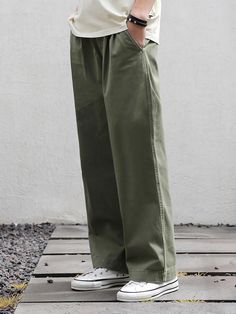 Editor's NotesMINIMAL PROJECT’s pants give casual look with wide fit and pintuck detail.- Side and back pockets- Label point in back pocket- Pintuck detail- Adjustable waist band with strings- Wide fitMeasurements (inch)M / L / XL- Waist: 14.6in. / 14.8in. / 15.8in.- Hips: 20.1in. / 20.7in. / 21.3in.- Thigh: 12.2in. / 12.6in. / 13.0in.- Length: 38.6in. / 39.4in. / 40.2in.- (Front/Back)Rise: 12.2/16.2in. / 12.6/16.6in. / 13.0/17.0in.- Hem: 11.2in. / 11.4in. / 11.6in.*Model Info(Men): 6’1’’ Fittin Loosely Fitted Straight Leg Work Pants With Elastic Waistband, Utility Pants With Elastic Waistband And Relaxed Fit, Cargo Pants With Elastic Waistband And Loose Fit, Relaxed Fit Wide Leg Work Pants With Welt Pockets, Wide Leg Cotton Pants With Belt Loops, Solid Straight Leg Work Pants With Elastic Waistband, High-waisted Cotton Work Pants With Side Pockets, Relaxed Fit Wide Leg Pants In Khaki, Utility Wide Leg Bottoms With Relaxed Fit