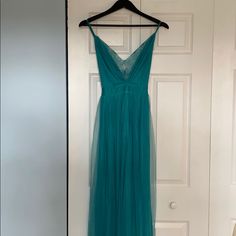 Vici Collection Maxi Dress, V-Neckline, Fully Lined - Lining Has 2 Front Slits, Lace And Tulle, Adjustable Straps, Hook And Eye Closure At The Back. Nwt. From Website: “Size Small Measures Approx. 60” From Shoulder To Hem With A 32” Bust And A 27” Waist” Fit And Flare Silhouette. Dress Is Turquoise, Photos In Black From Website To Get A Better Idea Of Fit On A Model Only. Sheer V-neck Maxi Dress For Evening, V-neck Sheer Maxi Dress For Prom, Fitted V-neck Tulle Dress, V-neck Cocktail Dress With Sheer Bodice, Sheer Bodice V-neck Tulle Evening Dress, V-neck Tulle Evening Dress With Sheer Bodice, Sheer Bodice V-neck Bridesmaid Dress, V-neck Bridesmaid Dress With Sheer Bodice, Cocktail Evening Dress With Sheer Bodice And V-neck