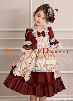 Children amp;#39;s Vintage Renaissance Christmas Ball Gown Girls Masquerade Victorian Princess Dress   Condition: Brand New  Color: amp;nbsp; Burgundy  Material: This Girls Victorian Dress is made of amp;nbsp; High Quality Satin, soft and comfortable to wear  Sleeve Length: Short Sleeve  Dresses Length:Ankle-Length  Neckline: amp;nbsp; Square Collar  Decoration: Ruffles+Bow  Style: This dress is perfect for civil war,victorian,medieval,regency,renaissance, wedding, cosplay, themed party, photogr Princess Style Christmas Dress For Fancy Dress Occasion, Princess Style Christmas Fancy Dress, Princess Style Pink Dress For Christmas Fancy Dress, Princess Style Christmas Dress For Fancy Dress, Princess Style Dress For Christmas Fancy Dress, Holiday Princess Ball Gown For Fancy Dress, Princess Ball Gown For Holiday Fancy Dress, Red Princess Costume Dress, Christmas Fitted Gown For Dress-up