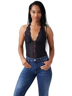 Our halter bodysuit is the ultimate layering piece. With a thong back and low plunge front this style  disappears under clothes. Stretch Bodysuit With Built-in Bra For Date Night, Summer Stretch Bodysuit With Lace Closure, Stretch Backless Bodysuit For Date Night, Fitted Lace Closure Camisole For Night Out, Lace Closure Camisole For Night Out, Low-cut Bodysuit With Built-in Bra For Night Out, Chic Stretch Bodysuit Bra Friendly, Fitted Camisole With Lace Closure For Night Out, Elegant Cami Bodysuit For Night Out