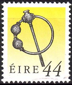 a postage stamp with an image of a hook and two balls on the end of it