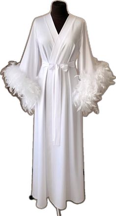 Feather Bridal Robe, Floor Length Robe, Bride Kimono, Long Bridal Robe, Bridal Robe Lace, Robe Wedding, Gown Bridesmaid, Wedding Kimono, Long Gown Dress