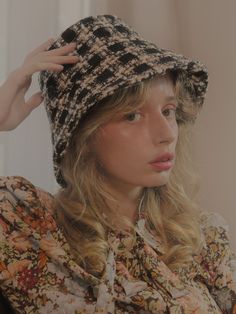 Editor's NotesPOESIEDAME is a hat brand launched in Paris, France, to convey comfort and empathy beyond simple fashion- Tweed Bucket Hat- Soft and warm texture- Modern chic and feminine mood- Unique daily item Measurements(in.)- One size: 22.0in - 22.8in.- Height 3.5in.Composition & Care- polyester 100- Dry cleaningDesigner- by POESIEDAME Black Wool Hat For Fall, Fall Tweed Hat With Short Brim, Plaid Wool Hats For Fall, Casual Tweed Hat With Curved Brim, Black Casual Tweed Hat, Fall Plaid Wool Hats, Adjustable Tweed Hat For Winter, Casual Black Tweed Hat, Black Bucket Hat With Short Brim For Fall