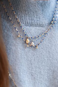 layering necklaces Dancing Diamond, Lapis Necklace, Joy Of Living, Diamonds Necklace, 18k Gold Necklace, Necklace Rose Gold, Kaia Gerber, Necklace Rose, Gold Necklaces