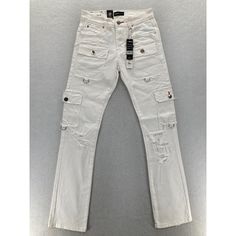 Preme Jeans Mens 30x34 Semi Stacked Fit Cargo Utility White Distressed Denim Y2k The Item Shown In The Pictures Provided Is The Item You Will Receive. Please See All Pictures For More Details. Condition Notes: Whether This Item Is New Or Pre-Owned We Encourage You To View All Of The Pictures Provided For Measurements And Or Any Noticeable Flaws. We Suggest You Compare The Measurements To Your Favorite Clothes To Ensure A Great Fit! Casual White Jeans For Streetwear, Fitted Cargo Jeans For Summer Streetwear, Distressed Fitted Cargo Jeans, Fitted Washed Cargo Jeans For Streetwear, White Straight Leg Cargo Jeans For Streetwear, Ripped Fitted Cargo Jeans, Ripped Fitted Casual Cargo Jeans, Casual Ripped Fitted Cargo Jeans, Fitted Ripped Casual Cargo Jeans