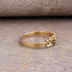 Flower Ring, Floral Leaf Ring, Brass Ring, Vintage Ring, Gift for Her, Dainty Ring, Boho Ring, Handmade Ring, Women Ring, Best Friend Gift. - Etsy Vintage Yellow Gold Midi Rings For Wedding, Bohemian Promise Ring Jewelry, Vintage Round Midi Rings For Wedding, Vintage Handmade Stackable Toe Rings, Adjustable Vintage Midi Rings For Wedding, Vintage Wedding Toe Rings, Vintage Wedding Toe Ring Midi Rings, Bohemian Style Engraved Ring As Gift, Dainty Handmade Midi Rings For Promise