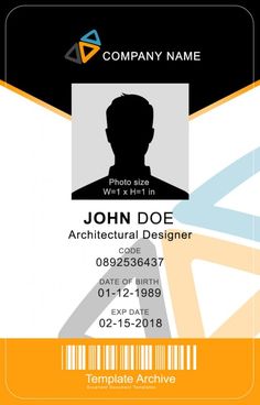 an id card with a man's face and name in the center is shown