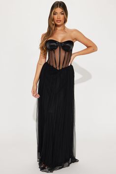 Available In Black. Mesh Gown Strapless Padded Bra Cups Corset Waist w/ Boning Hidden Back Zipper Lined No Strech Self: 100% polyester Contrast: 97% Polyester 3% Spandex Lining: 100% Polyester Imported | Royal Dream Mesh Gown Dress in Black size 2X by Fashion Nova Black Floor-length Corset Dress With Boned Bodice, Black Floor-length Mesh Dress, Black Sleeveless Corset Dress With Sheer Bodice, Black Floor-length Dress With Boned Bodice, Strapless Black Corset Dress With Sheer Bodice, Black Strapless Evening Dress With Sheer Bodice, Black Mesh Dress With Sheer Bodice For Gala, Black Sheer Sleeveless Corset Dress, Black Strapless Party Dress With Lined Bodice