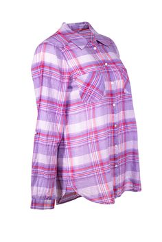 Incorporate this plaid top into your warm weather wardrobe. Designed in breathable cotton with front pockets. Perfect to style with denim jeans and your favorite ballet flats. Size S 100% cotton Button down front Long sleeves Plaid pattern Front pockets Bust 36" Shoulder to hem Plaid Button-up Tops, Spring Yarn-dyed Button-up Tops, Plaid Top With Button Closure And Relaxed Fit, Spring Plaid Cotton Tops, Plaid Tops With Button Closure And Relaxed Fit, Casual Plaid Tops With Placket, Spring Cotton Yarn-dyed Shirt, Yarn-dyed Cotton Shirt For Spring, Cotton Gingham Top For Daywear