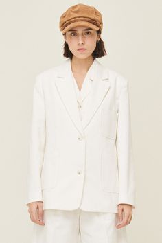 Rebecca Classic Blazer Front button closure 3-pocket style Full lined * Product Specification 100% Cotton * Flat Measurement: S/M: Shoulder: 41cm (16.1in) / Bust: 48.5cm (19.1in) / Sleeve: 58cm (22.8in) / Armhole: 22cm (8.7in) / Length: 69.5cm (27.4in) / M/L: Shoulder: 42cm (16.5in) / Bust: 51cm (20in) / Sleeve: 59cm (23.2in) / Armhole: 24cm (9.4in) / Length: 70cm (27.5in) / * Professional Clean Only / Do Not Tumble Dry Model's height is 5′ 7″ (176cm) Bust 31in Waist 23in Hip 34in and wearing S/ Classic Solid Blazer With Patch Pockets, Classic Blazer With Buttoned Pockets And Relaxed Fit, Classic Cotton Blazer With Pockets, Classic Relaxed Fit Blazer With Pockets, Classic Blazer With Notch Lapel And Buttoned Pockets, Classic Spring Blazer With Buttoned Pockets, Classic Everyday Blazer With Lapel Collar, Classic Blazer With Lapel Collar For Everyday, Classic Blazer With Buttoned Pockets